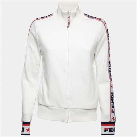 fendi logo stripe track jacket|fendi clothing for women.